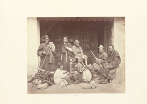 Darjeeling; Grupo de Bhooteas y Nepaulese de Samuel Bourne