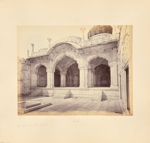 Delhi; el palacio, la Moti Masjid (Mezquita de la Perla) de Samuel Bourne
