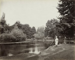 Canal Dhul debajo de Chunar Bagh, Cachemira, c. 1865 de Samuel Bourne