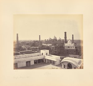 Lahore; vista desde el palacio en el fuerte de Samuel Bourne