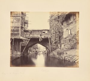 Srinagar; un puente sobre el canal Marqual de Samuel Bourne