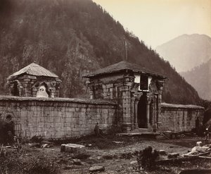 Templo en Naveshera, Cachemira, India, 1864