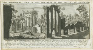 Croxden Abbey: grabado