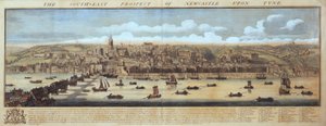La perspectiva sureste de Newcastle Upon Tyne de Samuel Buck