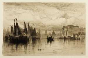 Un día nublado en Venecia de Samuel Colman