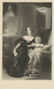 Retrato de Harriet, la condesa Gower y su hija de Samuel Cousins