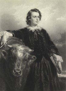 Rosa Bonheur a los treinta y cuatro años (mezzotinta)