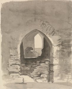 Entrada arqueada a un edificio en ruinas de Samuel Davis