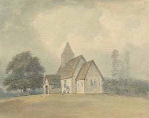 Iglesia con campanario de madera - una de tres versiones de Samuel Davis