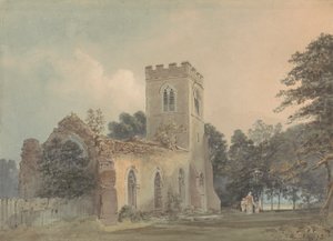 Antigua iglesia de San Lorenzo, Ayot St. Lawrence, Hertfordshire de Samuel Davis