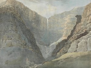 Desfiladero rocoso con cascada de Samuel Davis