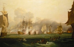 La batalla de Trafalgar, 21 de octubre de 1805, principios del siglo XIX (óleo sobre lienzo)