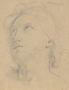 Estudio para El juicio de Júpiter (Marpessa, cabeza) de Samuel Finley Breese Morse