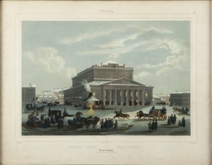 El Teatro Imperial Bolshoi Kamenny de San Petersburgo, finales de 1840 de Samuel Friedrich Diez