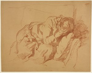 Mujer lamentándose Sarah H. Crone, 1880s o 1890s de Samuel H. Crone