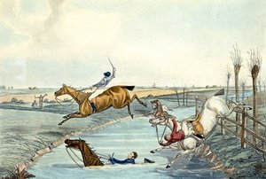 Segunda milla, de Steeplechasing (grabado por Charles Hunt) de Samuel Henry (after) Alken