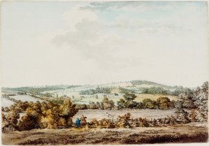 La vieja casa en el Grange y Barber Wood, 1787