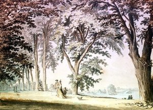 Árboles junto al Támesis frente a Hammersmith de Samuel Hieronymous Grimm