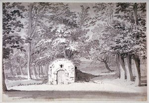 Una casa de hielo o conducto en Greenwich Park, Londres, 1772 de Samuel Hieronymus Grimm