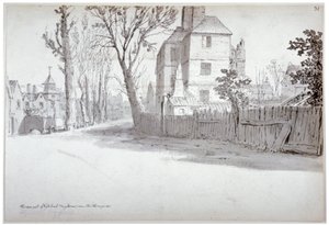 Vista de la parte superior de St Marylebone High Street y el peaje, Londres, 1772 de Samuel Hieronymus Grimm