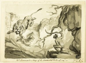 La historia del Dr. Sparman sobre el hotentote y el león de Samuel Howett