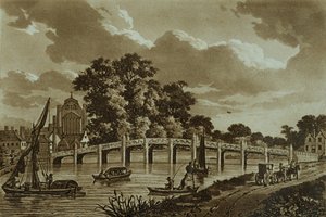 Puente de Hampton Court, ilustración de 