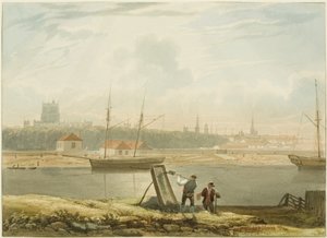 Vista del Puerto Flotante, c.1825 de Samuel Jackson