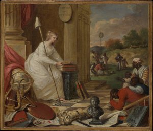 Study For Liberty Displaying the Arts and Sciences, or The Genius of America Encouraging the Emancipation of the Blacks, c.1791-92 (óleo sobre lienzo)