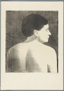 Vista por detrás de un desnudo femenino de Samuel Jessurun de Mesquita (signed by artist)