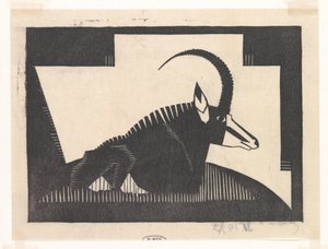 Antílope sable de Samuel Jessurun de Mesquita (signed by artist)