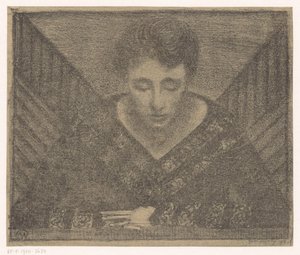 Mujer con cuello en V de Samuel Jessurun de Mesquita (signed by artist)