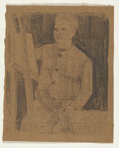 Autorretrato detrás del caballete de Samuel Jessurun de Mesquita (signed by artist)