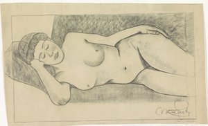 Desnudo femenino recostado de Samuel Jessurun de Mesquita