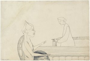 Dos figuras de fantasía que se señalan mutuamente de Samuel Jessurun de Mesquita