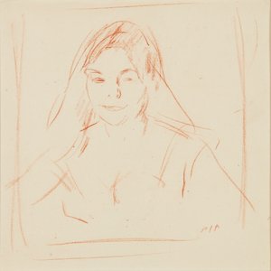 Chica con velo de Samuel John Peploe