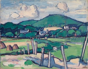 Paisaje, c.1891-1935 (óleo sobre tabla) de Samuel John Peploe