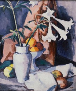 Lirios de Madonna, c.1926 de Samuel John Peploe