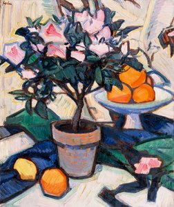 Azalea rosa y naranjas, c.1913