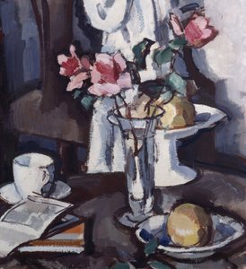 Naturaleza muerta con rosas rojas, c.1931 (óleo sobre lienzo)
