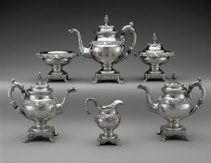 Servicio de té y café, c. 1824-1829 de Samuel Kirk