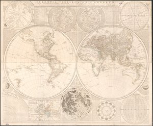 Scientia terrarum et coelorum : o, los cielos y la tierra astronómicamente y geográficamente delineados y mostrados : conteniendo los detalles más curiosos y útiles en los sistemas solares estelares y mundanos, fielmente enumerados y delineados de acuerdo  de Samuel; Kitchin Dunn