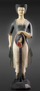 Modelo de mascarón de proa, c.1800 (madera pintada) de Samuel McIntire
