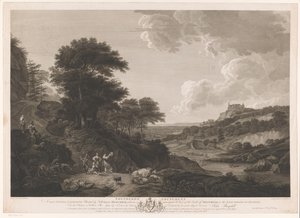 Paisaje con pastores danzantes
Diversión de los pastores (título en el objeto) de Samuel Middiman