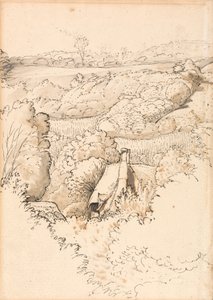 Una cabaña entre árboles, Shoreham de Samuel Palmer