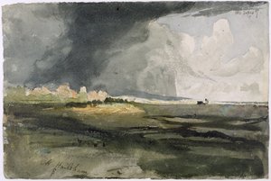 En Hailsham, Sussex: Se aproxima una tormenta, 1821 de Samuel Palmer