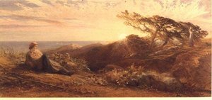 Atardecer, c.1858 de Samuel Palmer