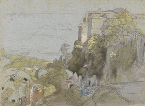 Ciudad italiana de la colina de Samuel Palmer