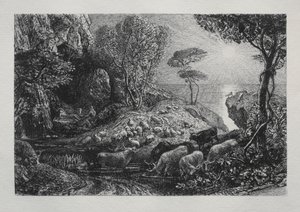 Moeris y Galatea, 1883 de Samuel Palmer