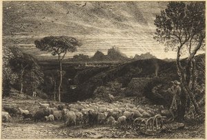 «Apertura del redil» o «Mañana temprano» de Samuel Palmer