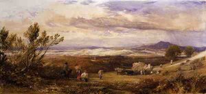 El campo de maíz, mañana nublada de Samuel Palmer